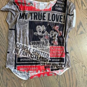 Disney  Graphic T-Shirt - Gray and Red